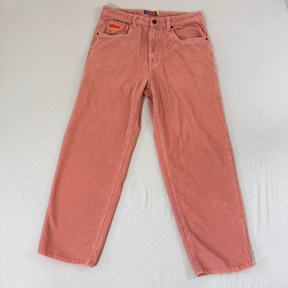 Empyre Relax Corduroy Pants Mens 32 Pink Mauve Baggy Loose Skate Y2K Streetwear